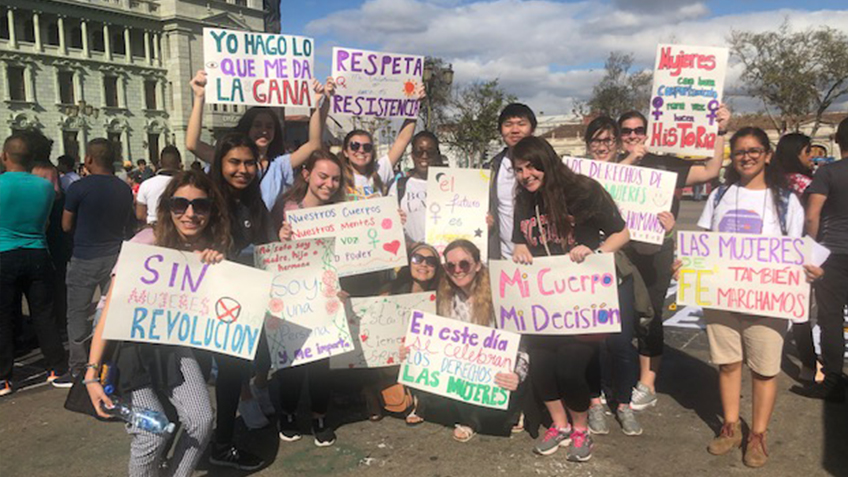 ASB Students at a protest